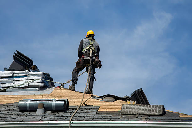 Professional Roofing technician working in Simla, CO
